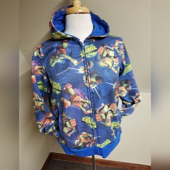 Big Boys Vintage Nickelodeon Teenage Mutant Ninja Turtle Zip Up Hoodie XL - Picture 1 of 7